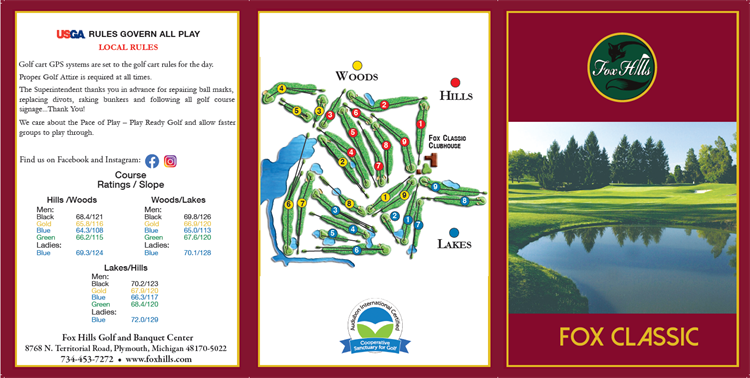 Fox Classic Course Scorecard